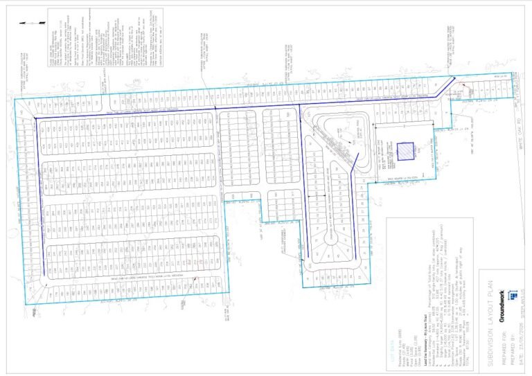 Large-Scale Residential Subdivision Site Plan Prepared for Permit and Development Review